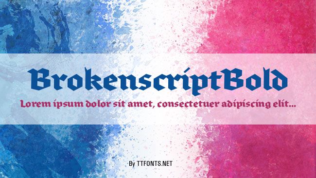 BrokenscriptBold example