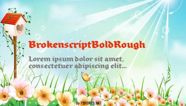 BrokenscriptBoldRough example