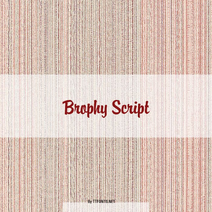 Brophy Script example