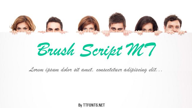 Brush Script MT Italic truetype font