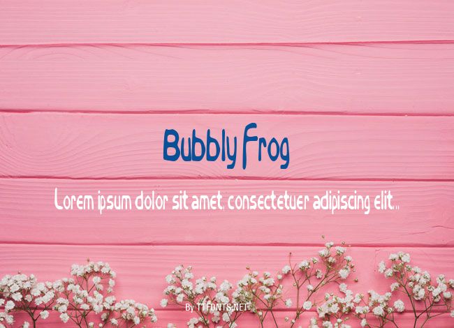 Bubbly Frog example