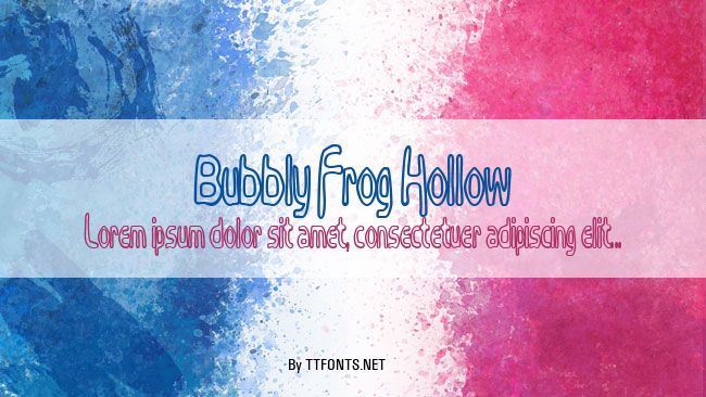 Bubbly Frog Hollow example