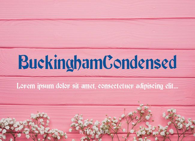 BuckinghamCondensed example