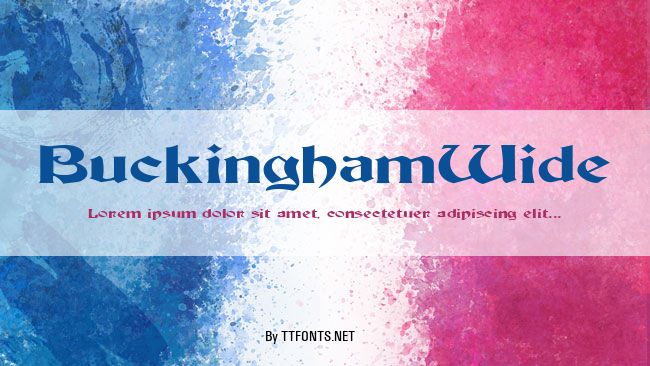 BuckinghamWide example