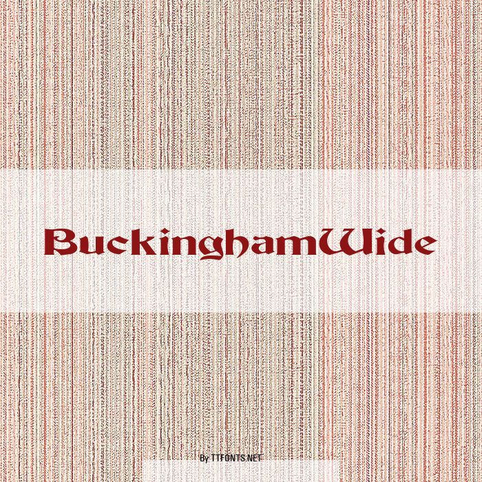 BuckinghamWide example