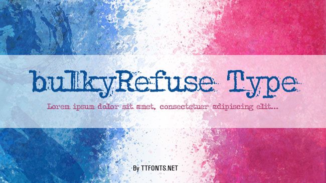 bulkyRefuse Type example