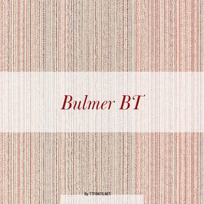 Bulmer BT example