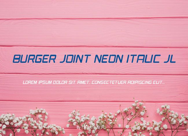 Burger Joint Neon Italic JL example