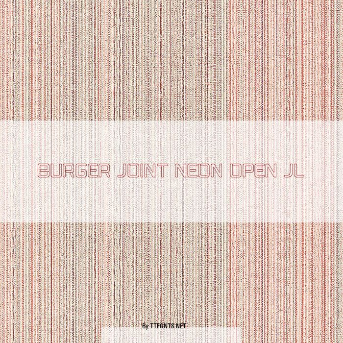 Burger Joint Neon Open JL example