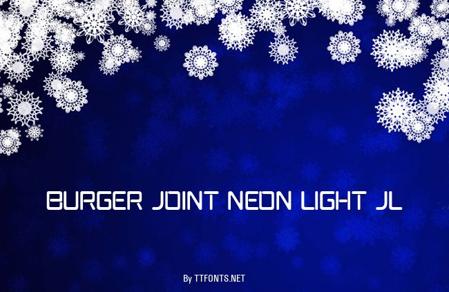 Burger Joint Neon Light JL example