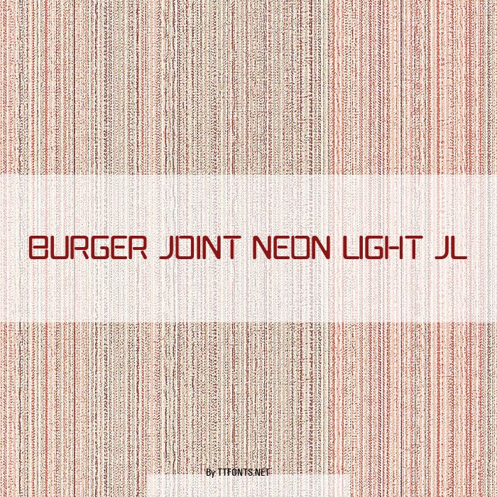 Burger Joint Neon Light JL example