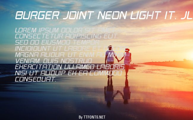 Burger Joint Neon Light It. JL example