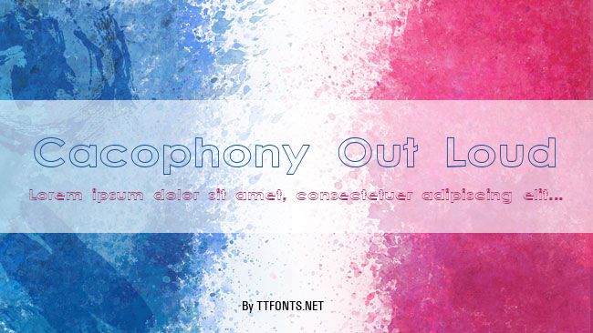 Cacophony Out Loud example