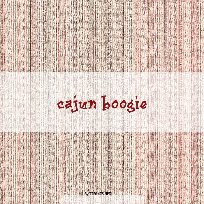 Cajun Boogie example
