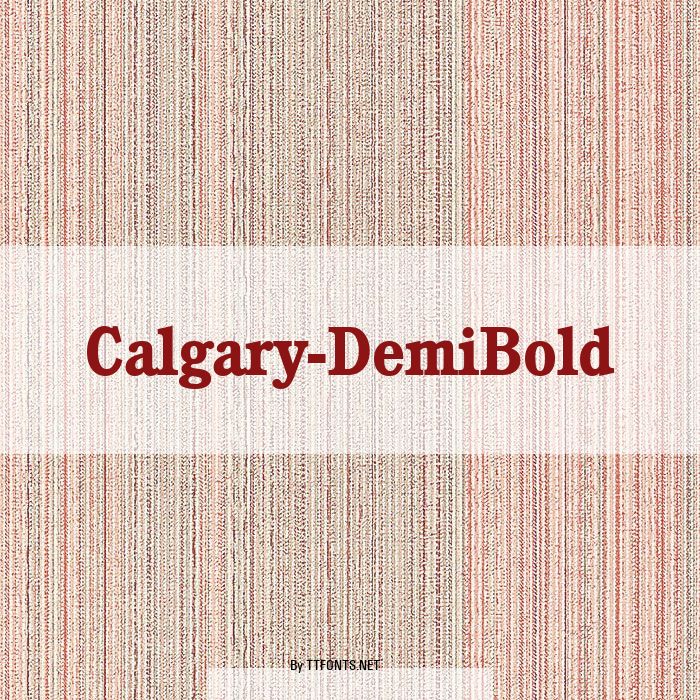 Calgary-DemiBold example