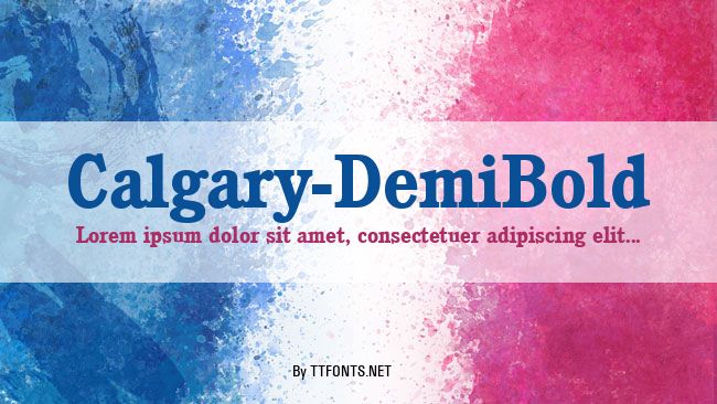 Calgary-DemiBold example