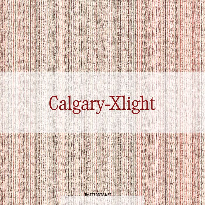 Calgary-Xlight example