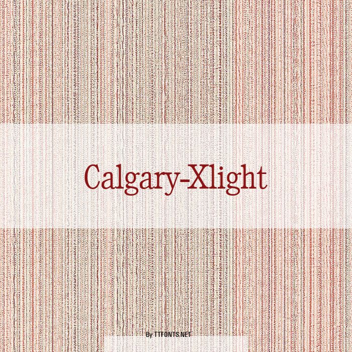 Calgary-Xlight example
