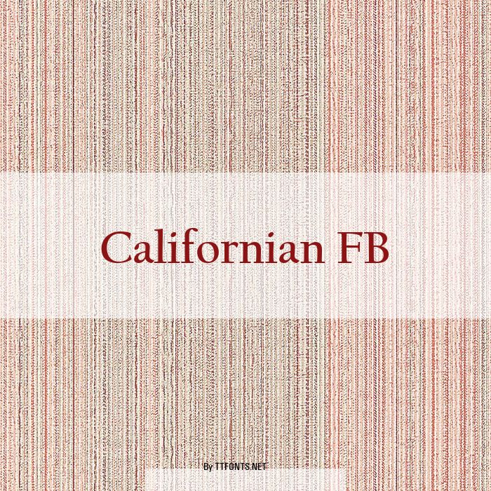 Californian FB example