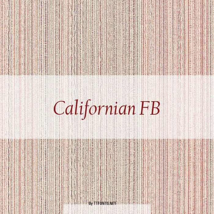 Californian FB example