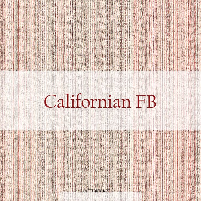 Californian FB example