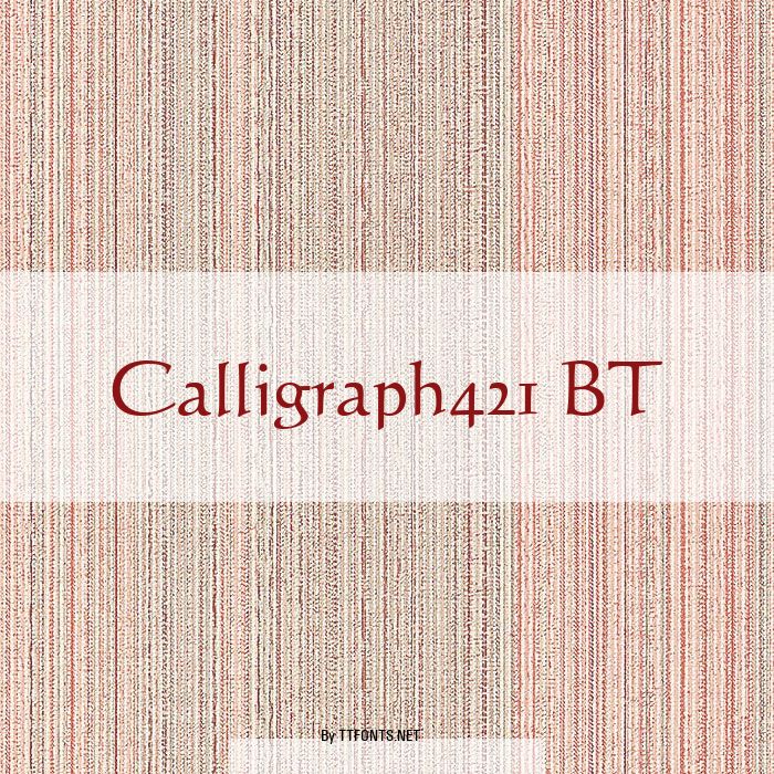 Calligraph421 BT example
