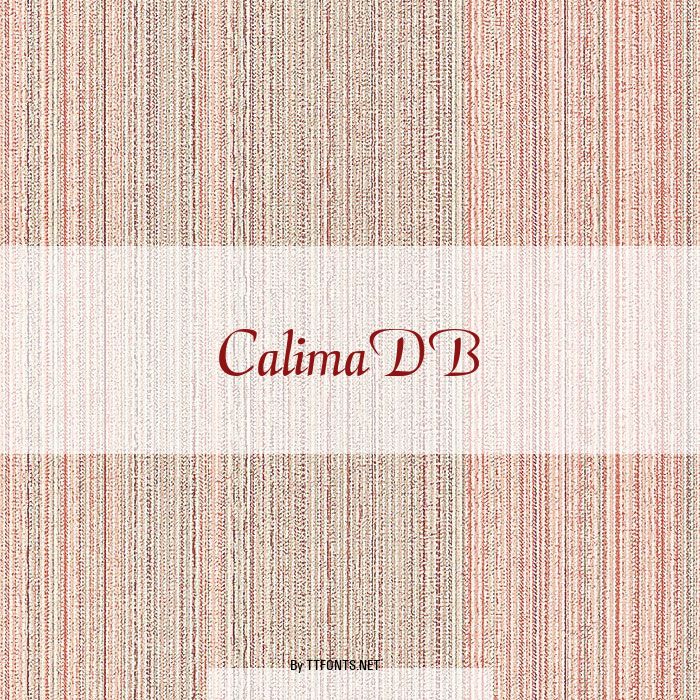 CalimaDB example