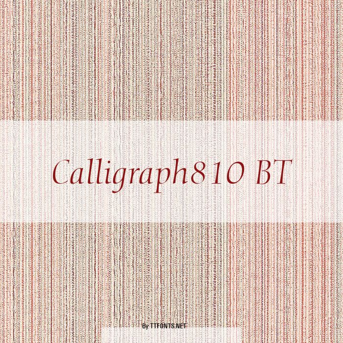 Calligraph810 BT example