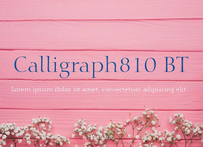 Calligraph810 BT example