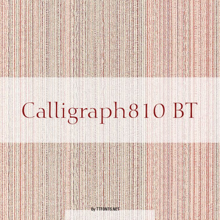 Calligraph810 BT example
