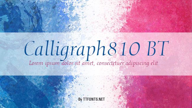 Calligraph810 BT example