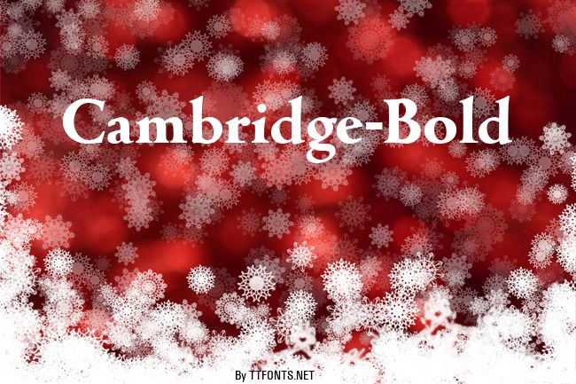 Cambridge-Bold example