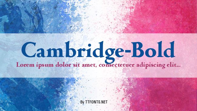 Cambridge-Bold example