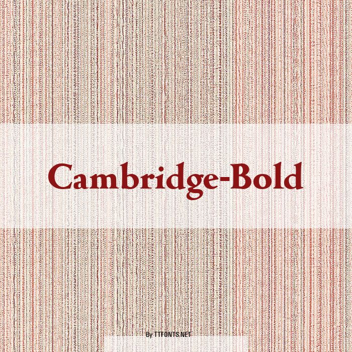 Cambridge-Bold example