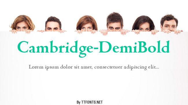 Cambridge-DemiBold example