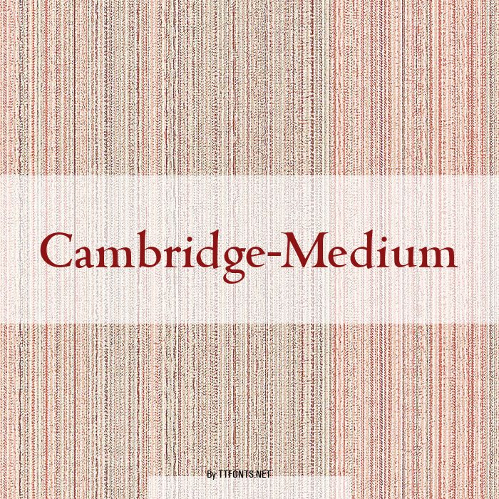 Cambridge-Medium example