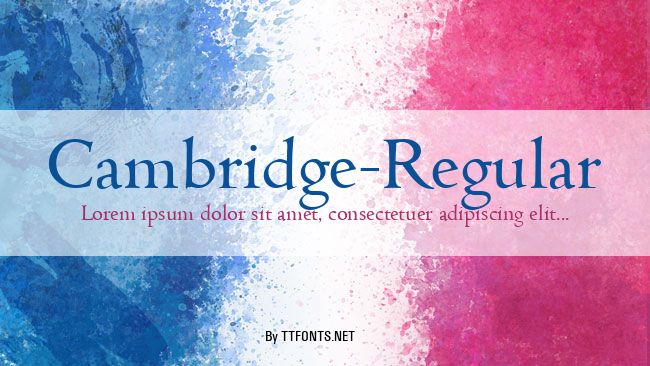 Cambridge-Regular example