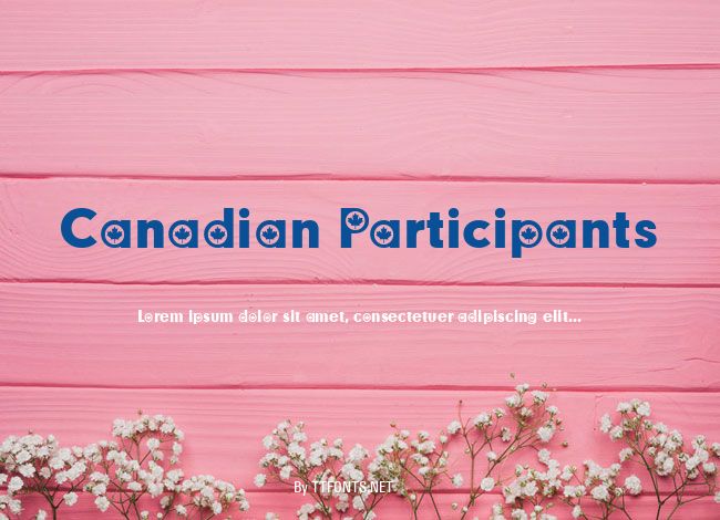 Canadian Participants example