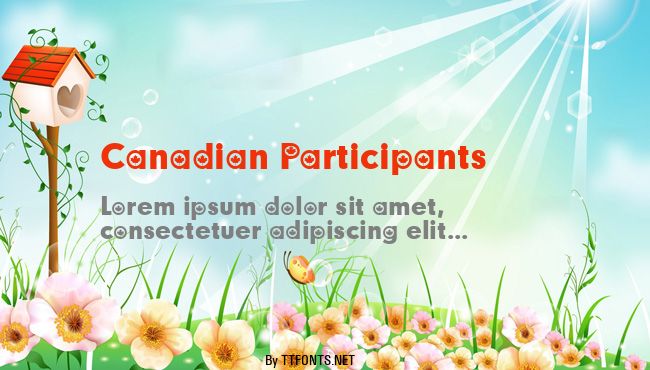 Canadian Participants example