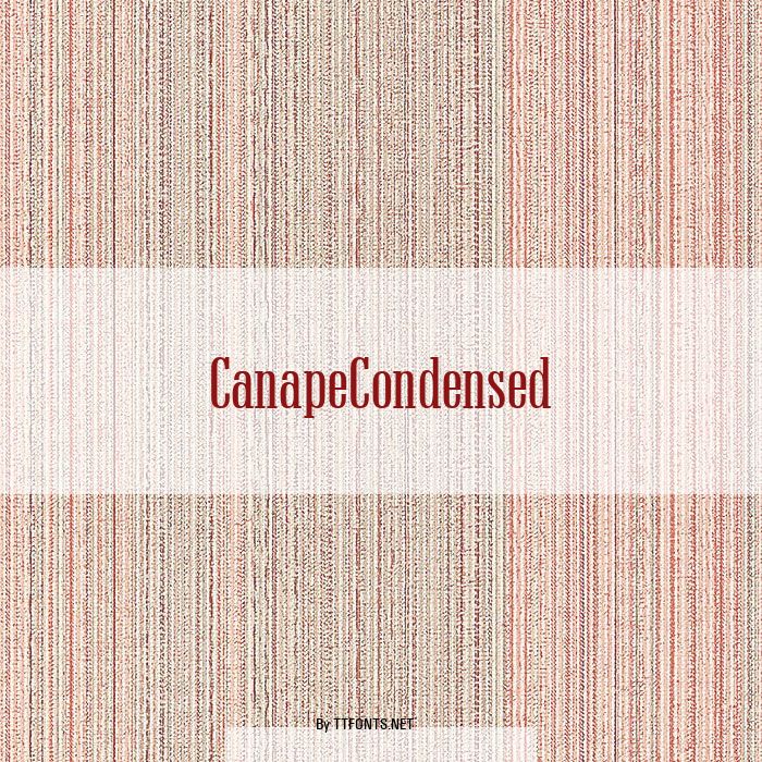 CanapeCondensed example