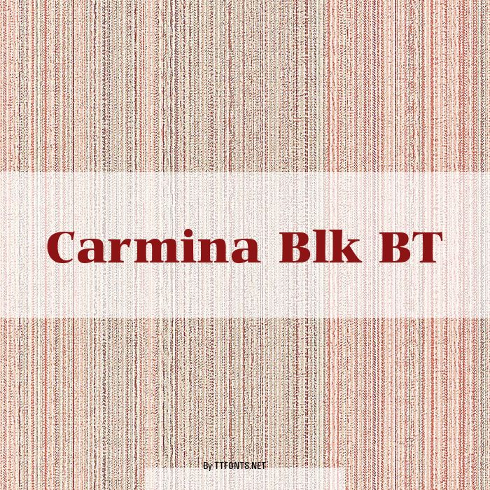 Carmina Blk BT example