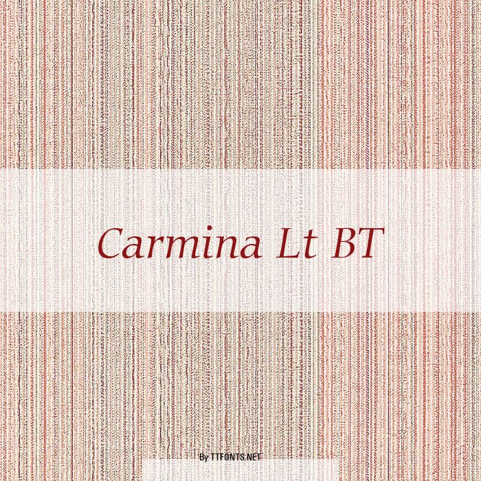 Carmina Lt BT example