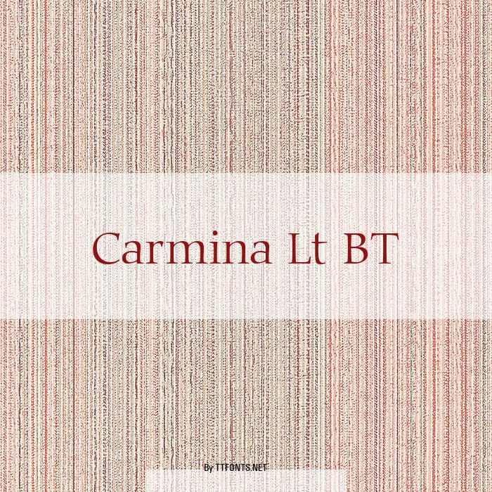 Carmina Lt BT example