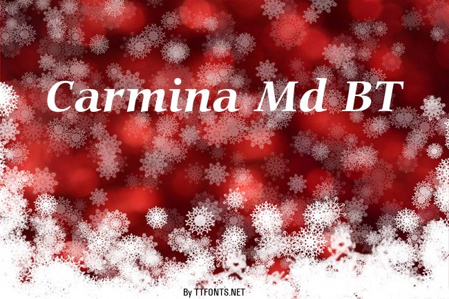 Carmina Md BT example