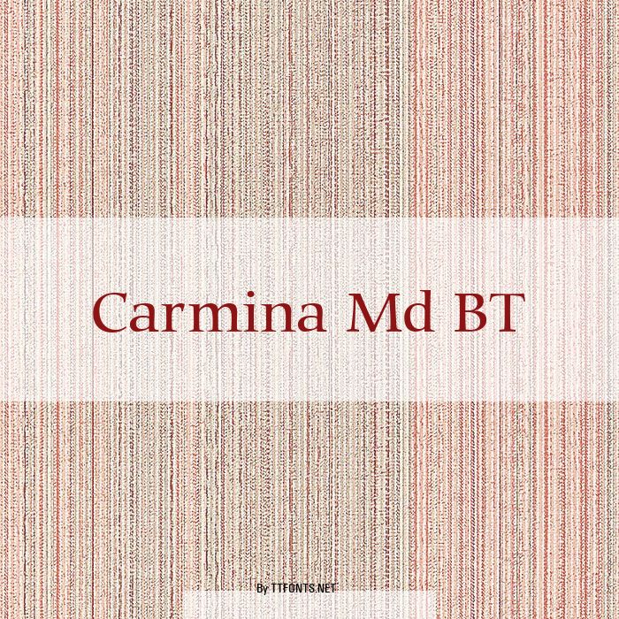 Carmina Md BT example