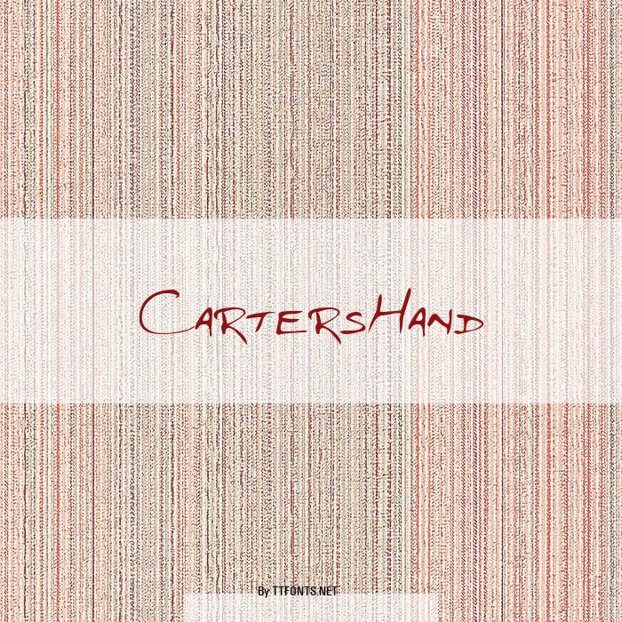 CartersHand example