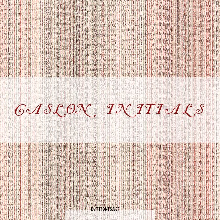 Caslon Initials example