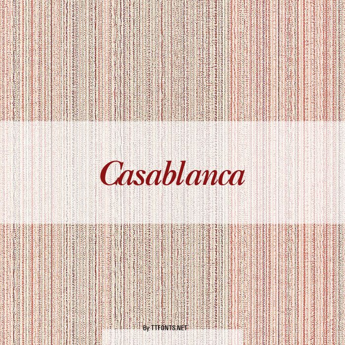 Casablanca example