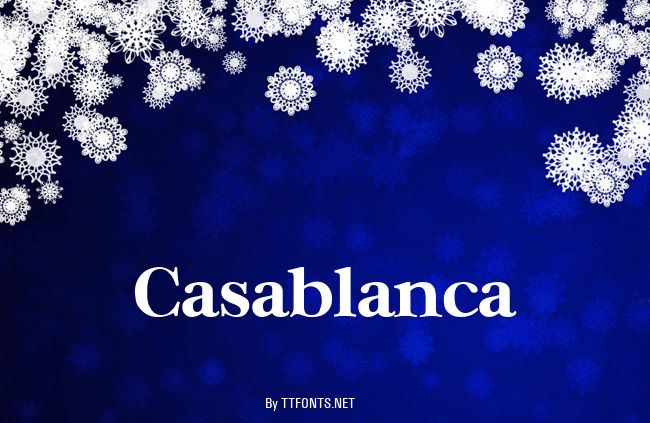 Casablanca example