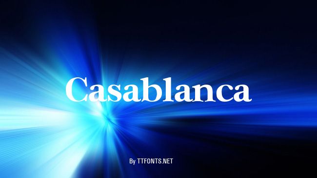 Casablanca example